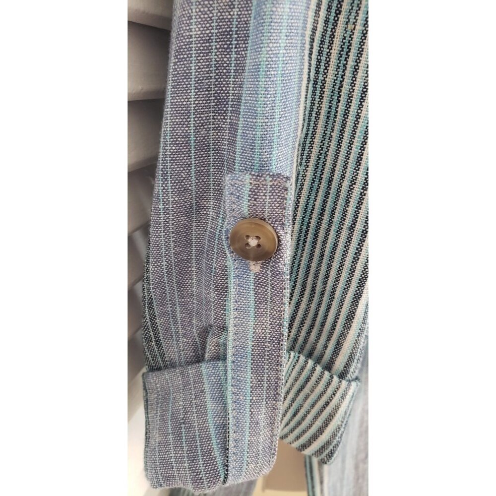 BAN•JARA OPEN FRONT STRIPED 3/4 SLEEVES BLAZER LARGE - Picture 4 of 7